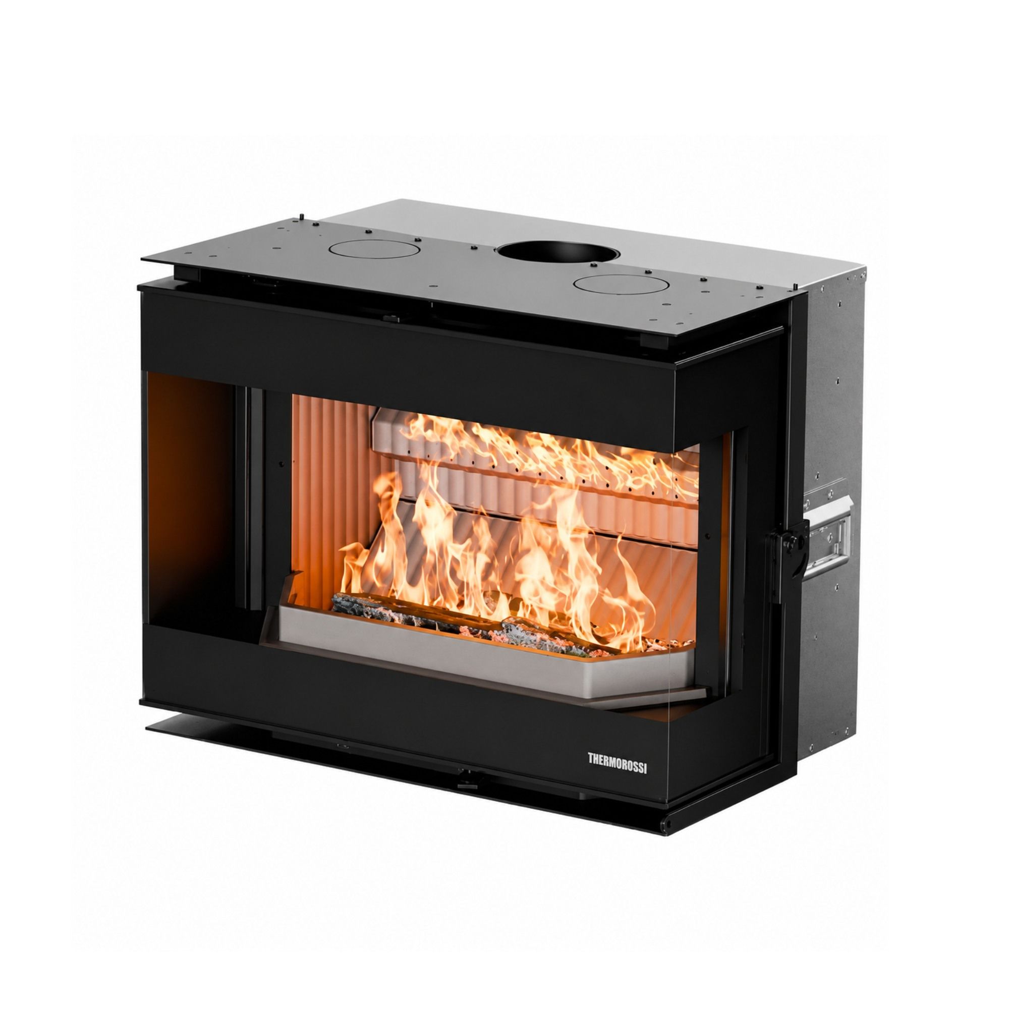 Insert à bois d'angle - THERMOROSSI Panorama Angolare SX 5.7 kW