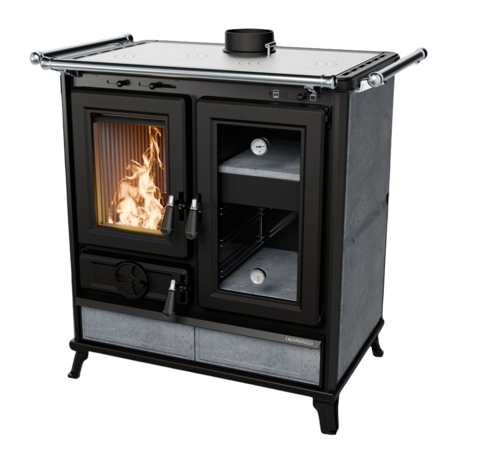 Cuisinière à bois en pierre - THERMOROSSI Melissa Evo Stone 7.8 kW