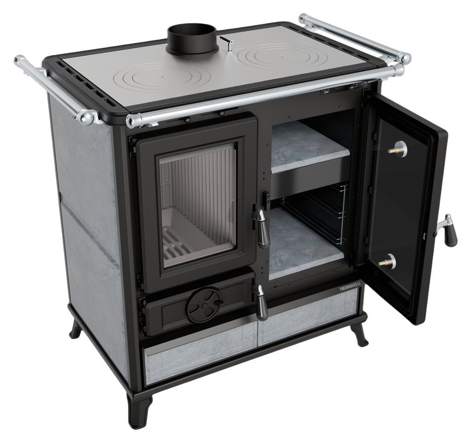 Cuisinière à bois en pierre - THERMOROSSI Melissa Evo Stone 7.8 kW