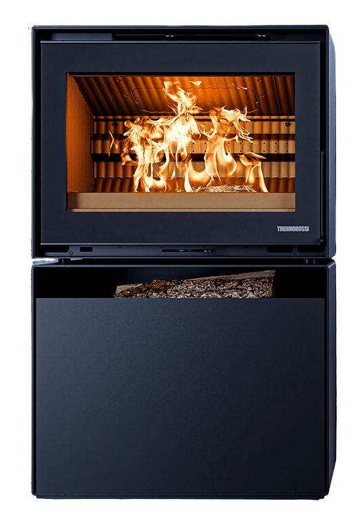 Poêle à bois design raccordable - THERMOROSSI Moonlight 10.7 kW