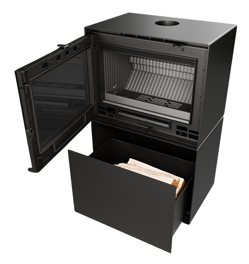 Poêle à bois design raccordable - THERMOROSSI Moonlight 10.7 kW
