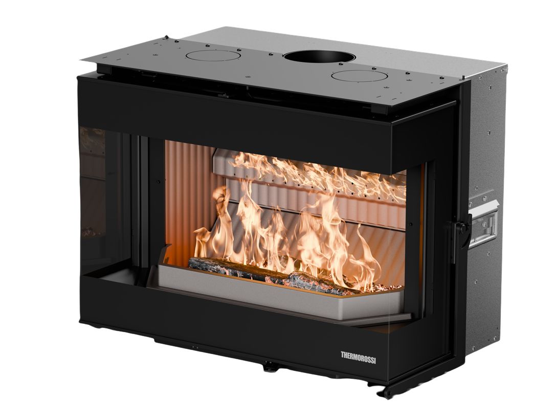 Insert à bois 3 vitres premium - THERMOROSSI Panorama 5.7 kW
