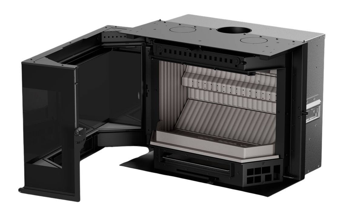 Insert à bois 3 vitres premium - THERMOROSSI Panorama 5.7 kW
