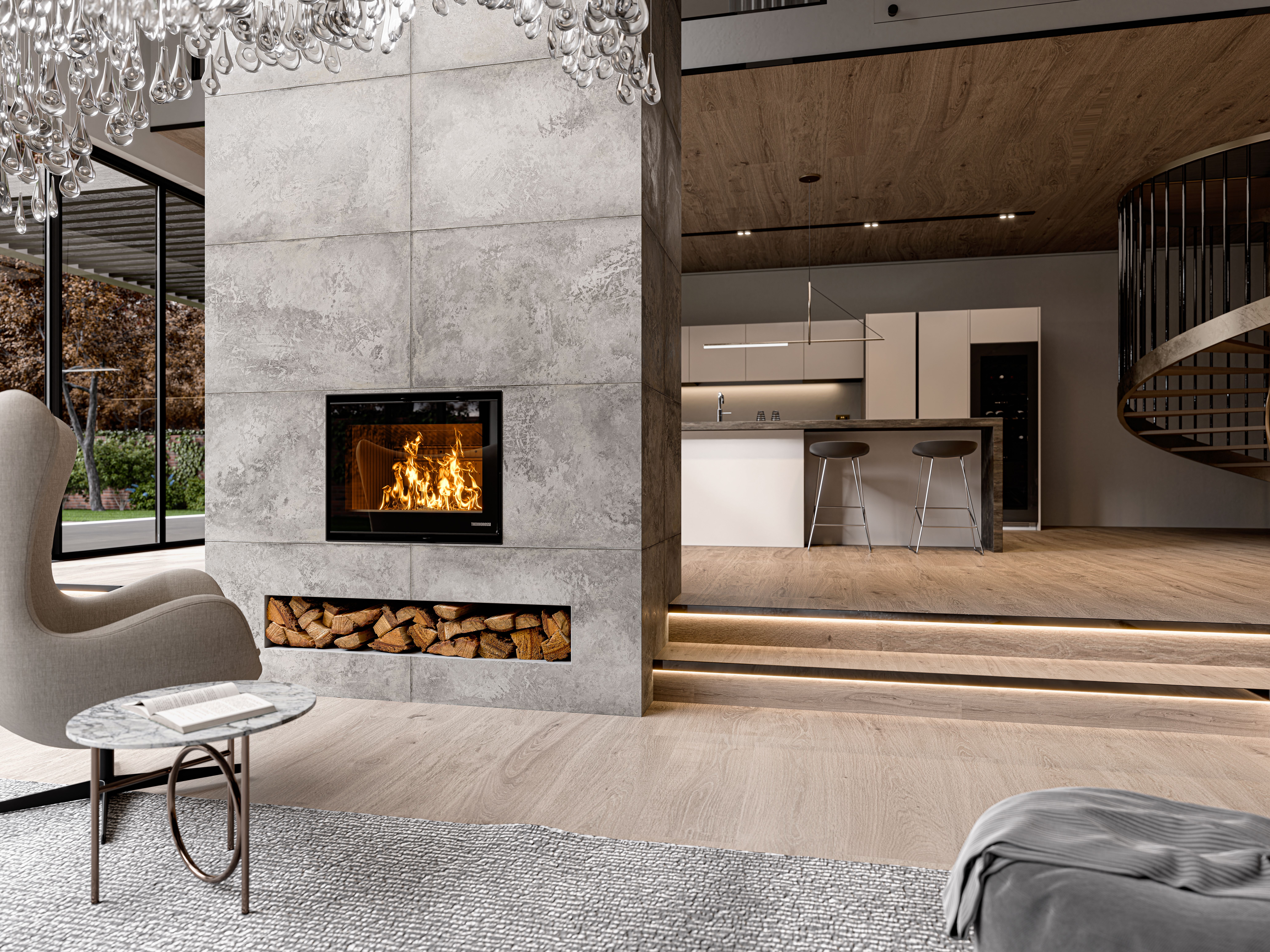Insert à bois premium - THERMOROSSI Skyline 540 10.7 kW